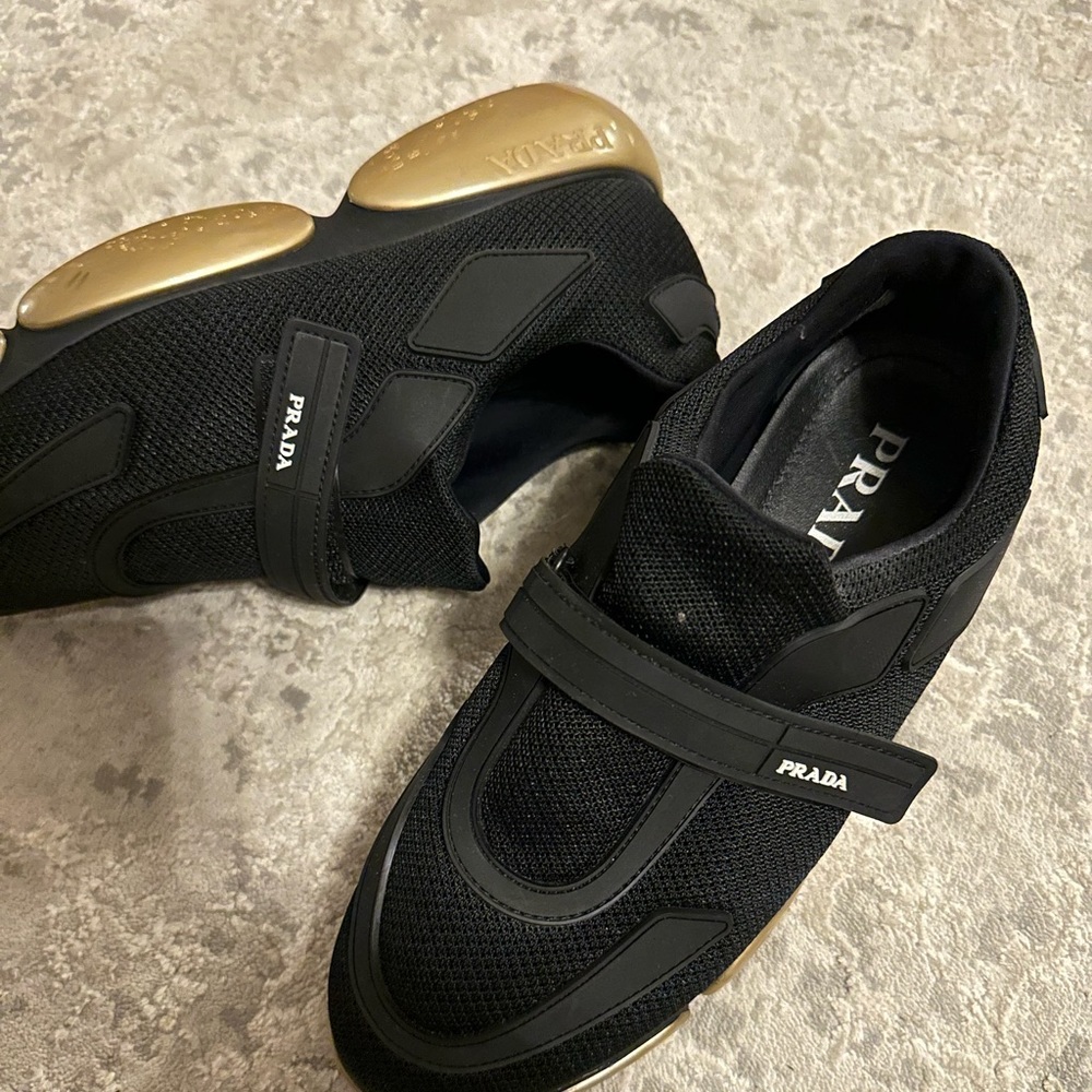 PRADA Cloudbust Rubber and Leather-Trimmed Mesh Sneakers
